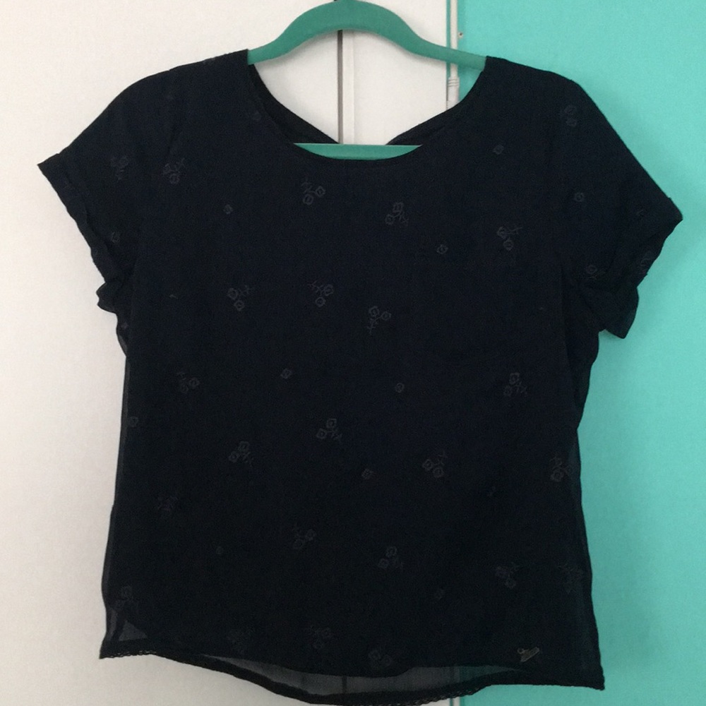 Hollister Navy Blue Blouse
